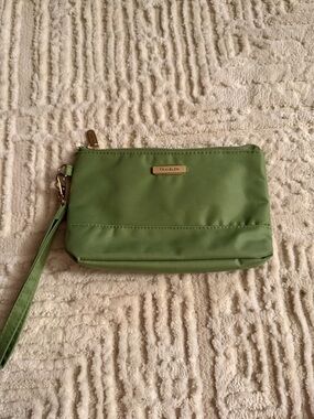 Travelon Wristlet Wallet Green Travel Organizer Zip Clutch
